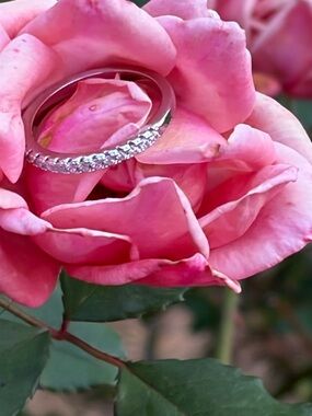 Half eternity Moissanite diamond size 6 GRA certified